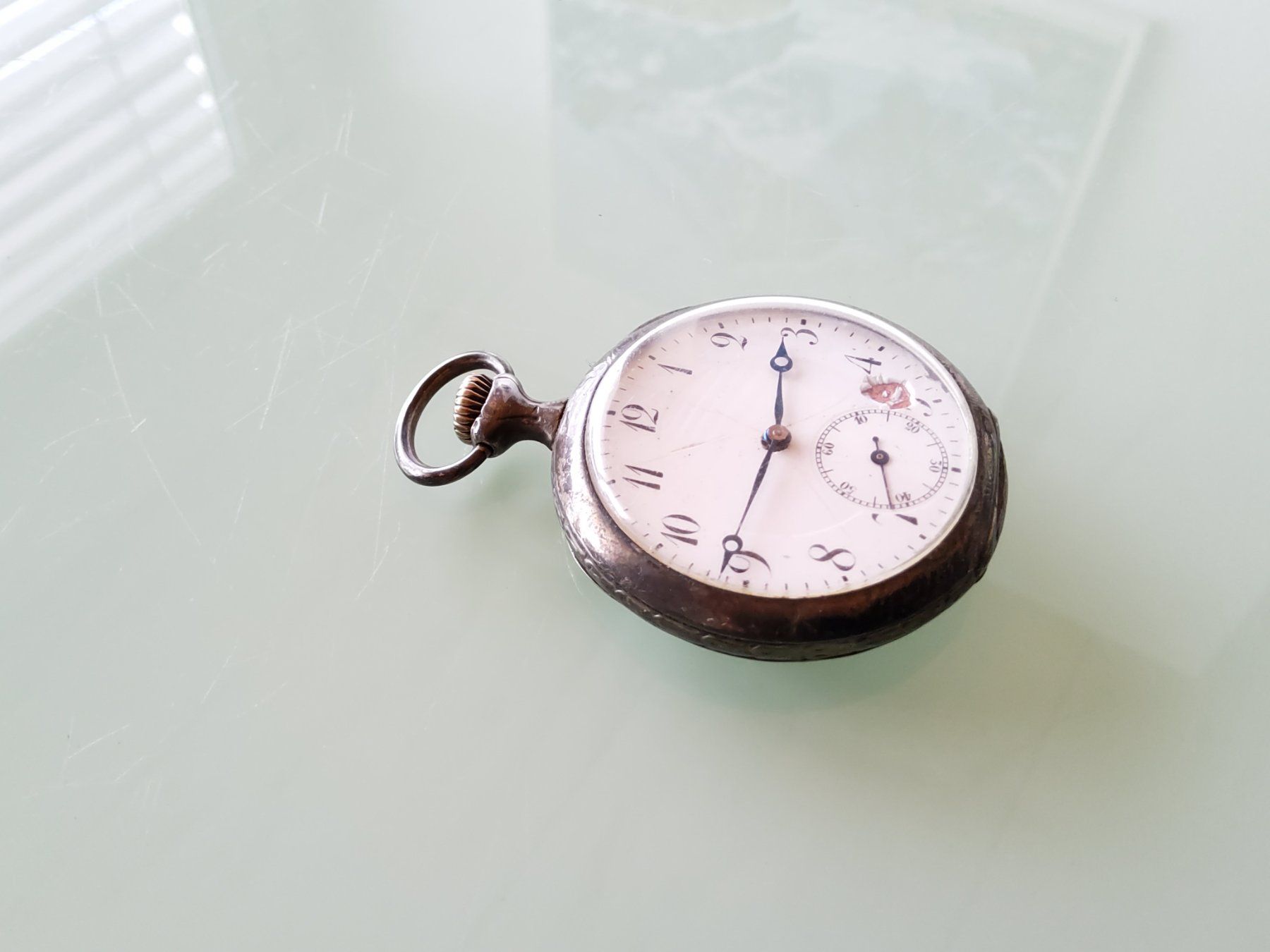 Uhren: Montre de poche mécanique en argent  – Defekt aus Malleray von Broc-Mo 9