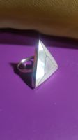 Schöner Ring echtes Silber bezaubernder Perlmutt 17 mm plus