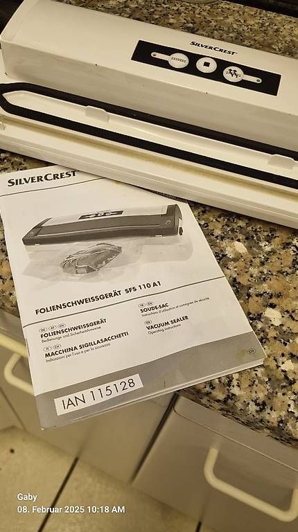 SilverCrest Elettrodomestici da cucina: Vakuumiergerät Silvercrest SFS 110 A1 – Usato da Dietikon venduto da Jakaranda02 2