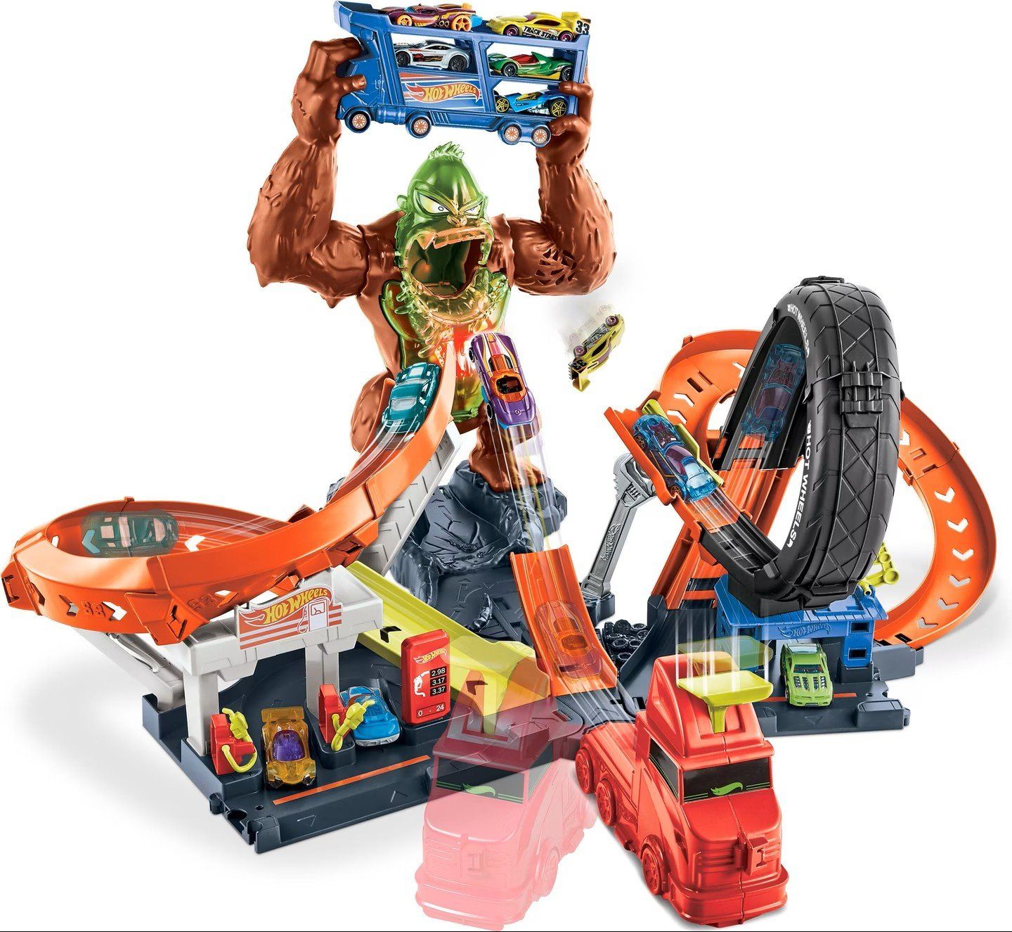 Hot Wheels Giocattoli: Hot Wheels Gorilla Angriff Spielset – Usato da Niederrohrdorf venduto da Ocram0812