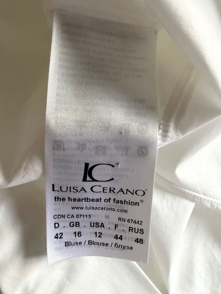 Luisa Cerano Camicette: Bluse Luisa Cerano Weiss Grösse 42 neu – Nuovo e nell'imballaggio originale da Matten b. Interl venduto da Kings-Fashion 4