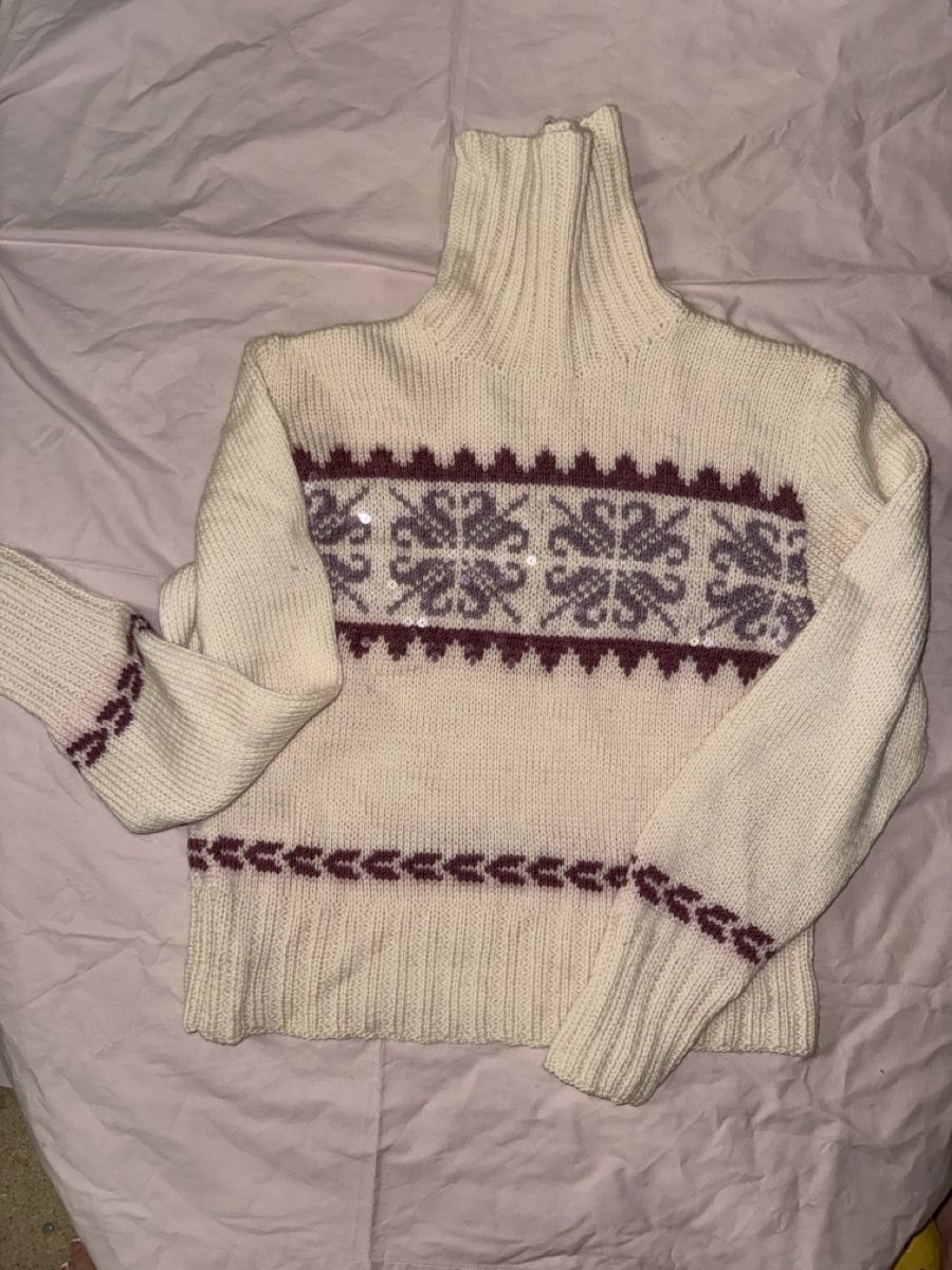 Maglioni & Felpe: Hand gestricktes Pullover Gr 38 Wolle Baumwolle  – Usato da Schlatt TG venduto da NataJan