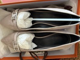 Pumps beige Hermes Groesse 38 neuwertig