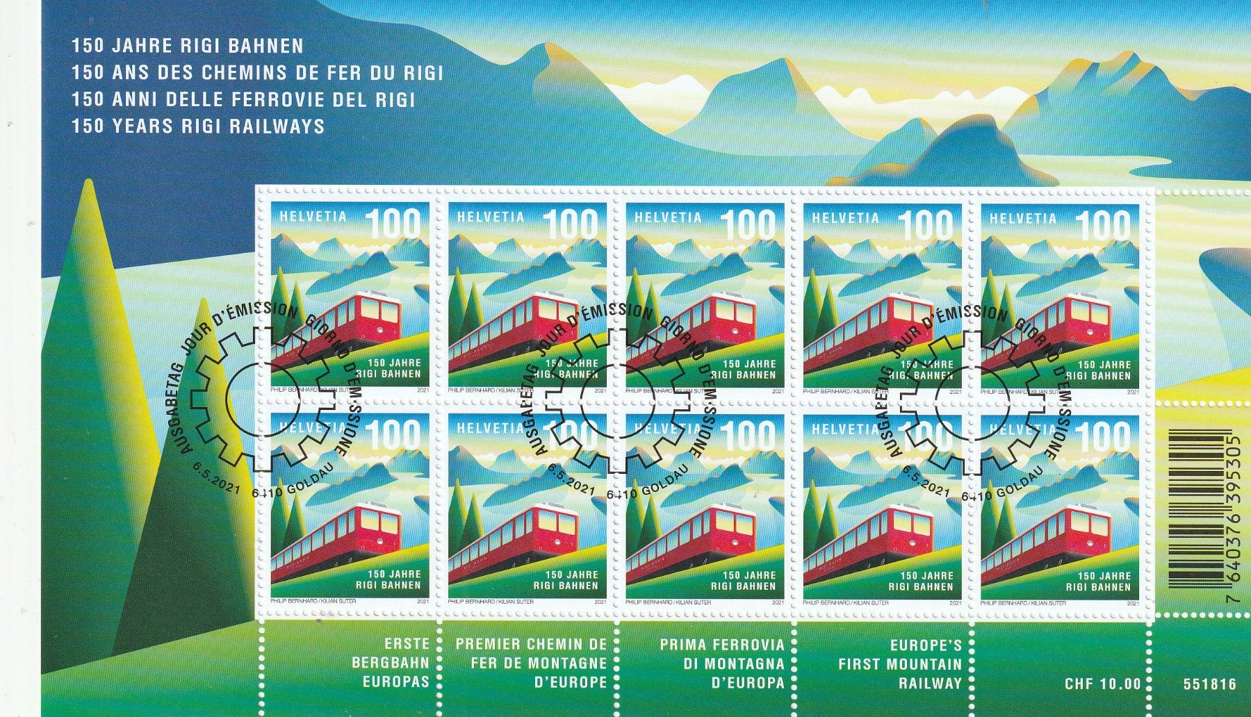 Tutti i francobolli: CH Briefmarken Lot Kleinbogen gestempelt 2011 – Usato da Rupperswil venduto da Ema10 5