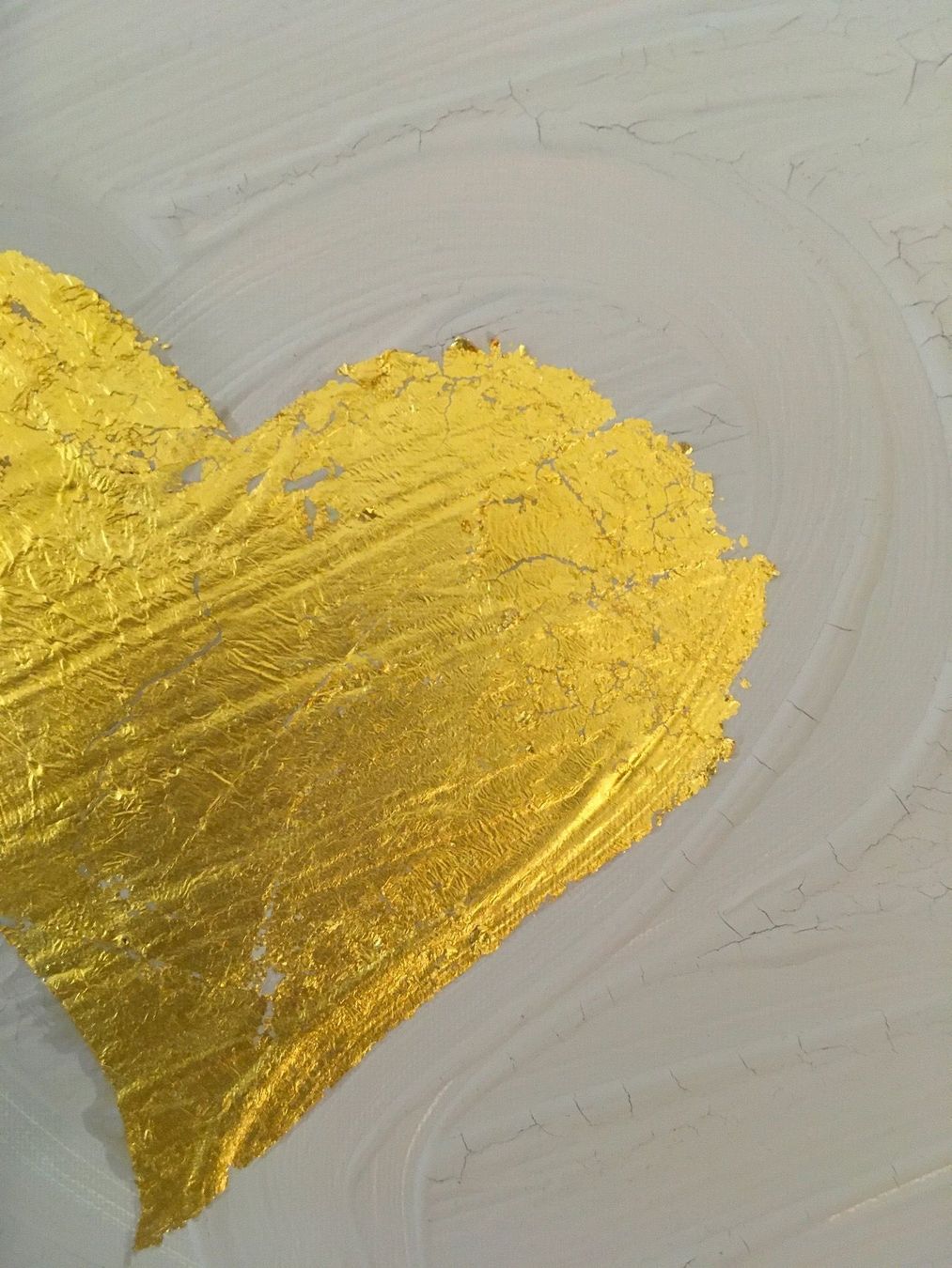 Poster & Bilder: Acryl Bild mit Blattgold Herz lila – Gebraucht aus Zug von smile060 1