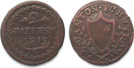 SCHWYZ 2 Rappen 1815 Billon