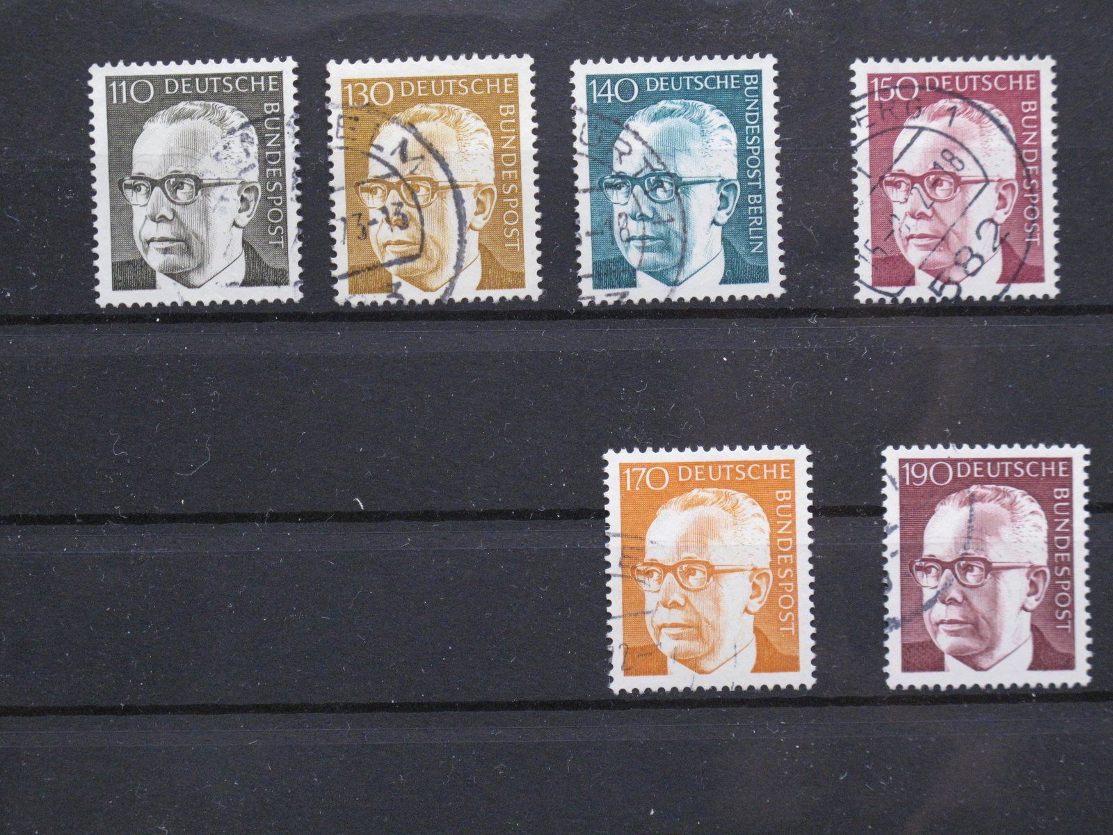 Tutti i francobolli: BRD 1972 Bundespresident Heinemann III gest – Usato da Wil SG venduto da fva01