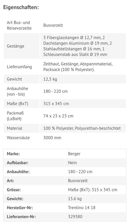Vorzelte & Markisen: Vorzelt – Gebraucht aus Hasliberg Goldern von Alpegemschi 3