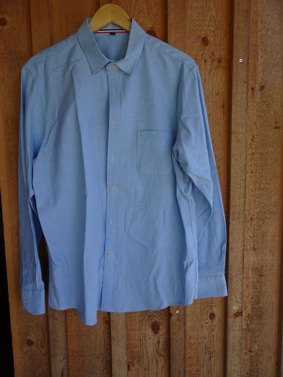 Camicie: Herren Hemd hellblau uni Gr. L - 240913 – Usato da Küssnacht am Rigi venduto da Good4Deckeli