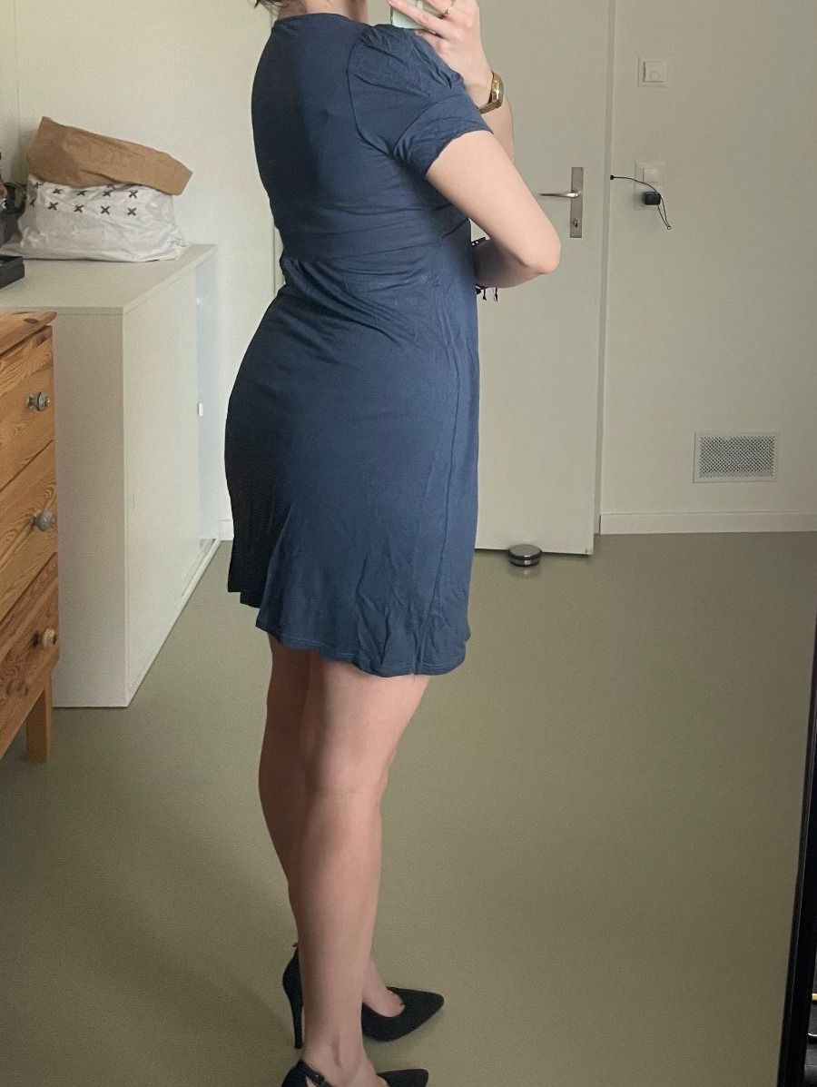 Vestiti: Superbe robe bleue décolletée/ Wunderschönes Kleider Gr. S/M – Usato da Zürich venduto da AnnaSa 5