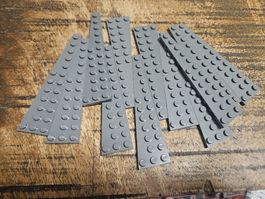 lego 47397 lot de 12 pièces Dark Bluish Gray Wedge, Plate