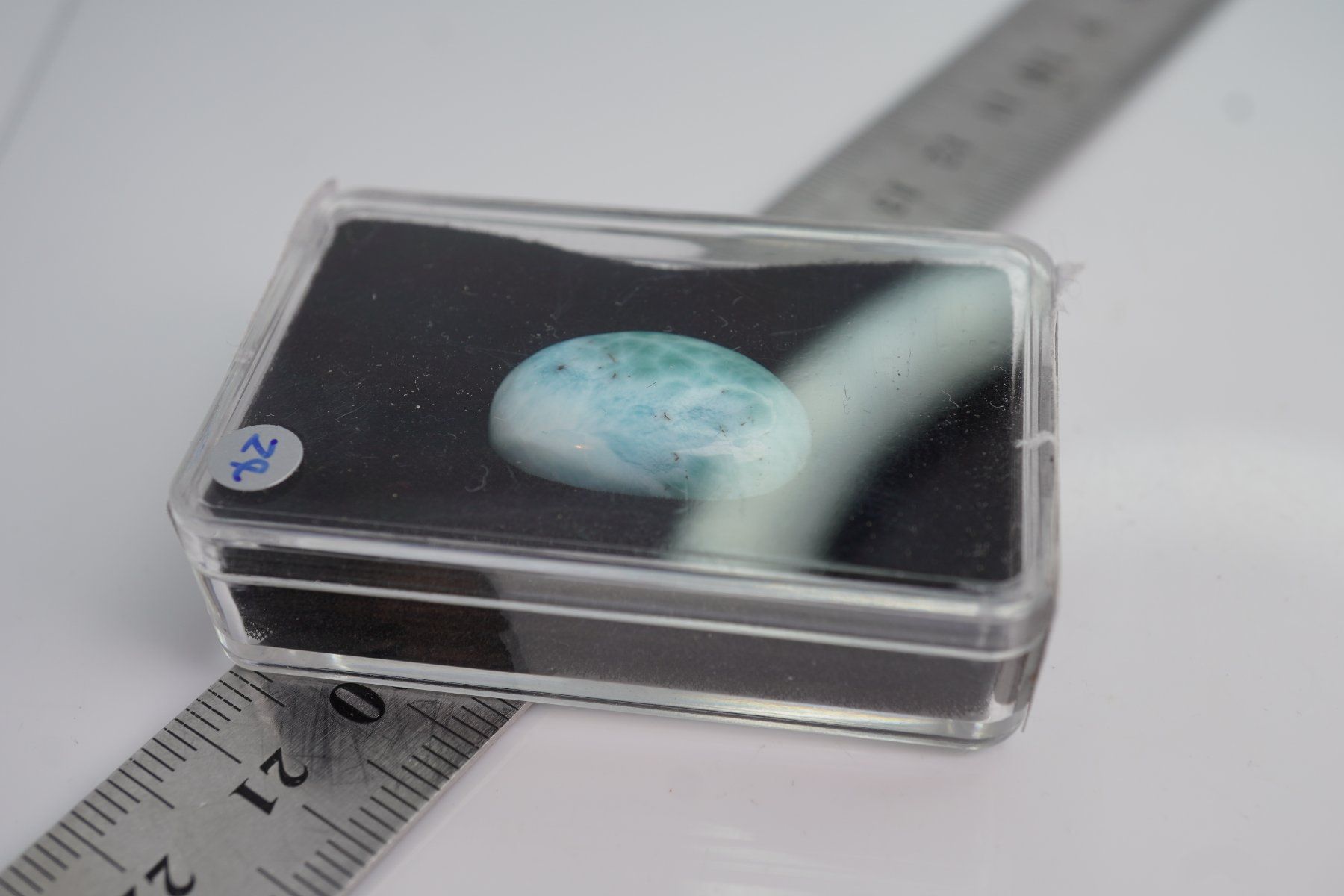 Minerali & Pietre curative: Larimar    Cabochon    Farbig   im Böxli 1AAAA – Nuovo e nell'imballaggio originale da Eschenbach SG venduto da topstone 4