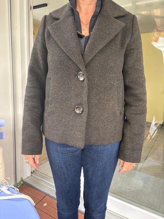 NILE Jacke Kurzmantel Dunkelbraun Groesse XS guter Zustand