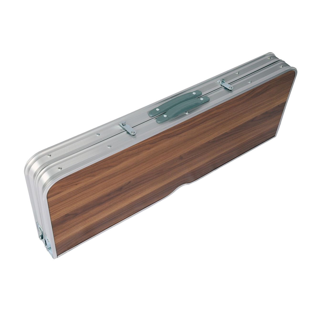 Mobili da campeggio: WilTec Alu Koffertisch 2Bänke Holzdesign – Nuovo e nell'imballaggio originale da Bottighofen venduto da zaap 3
