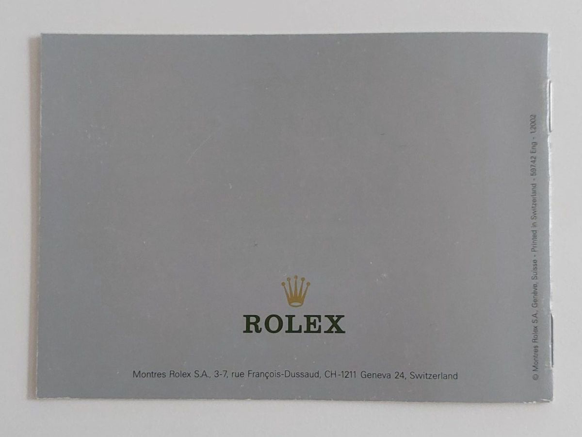 Rolex Orologi: Rolex Booklet 2002 Explorer ENG VINTAGE – Usato da St. Gallen venduto da shatcy 2