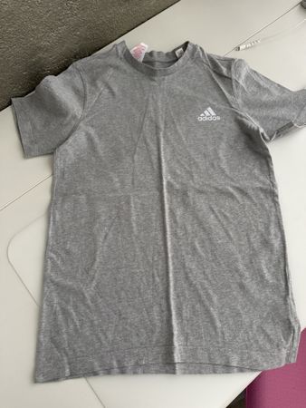 Adidas T-Shirt grau mit Sport-Print, Grösse XS, neuwertig