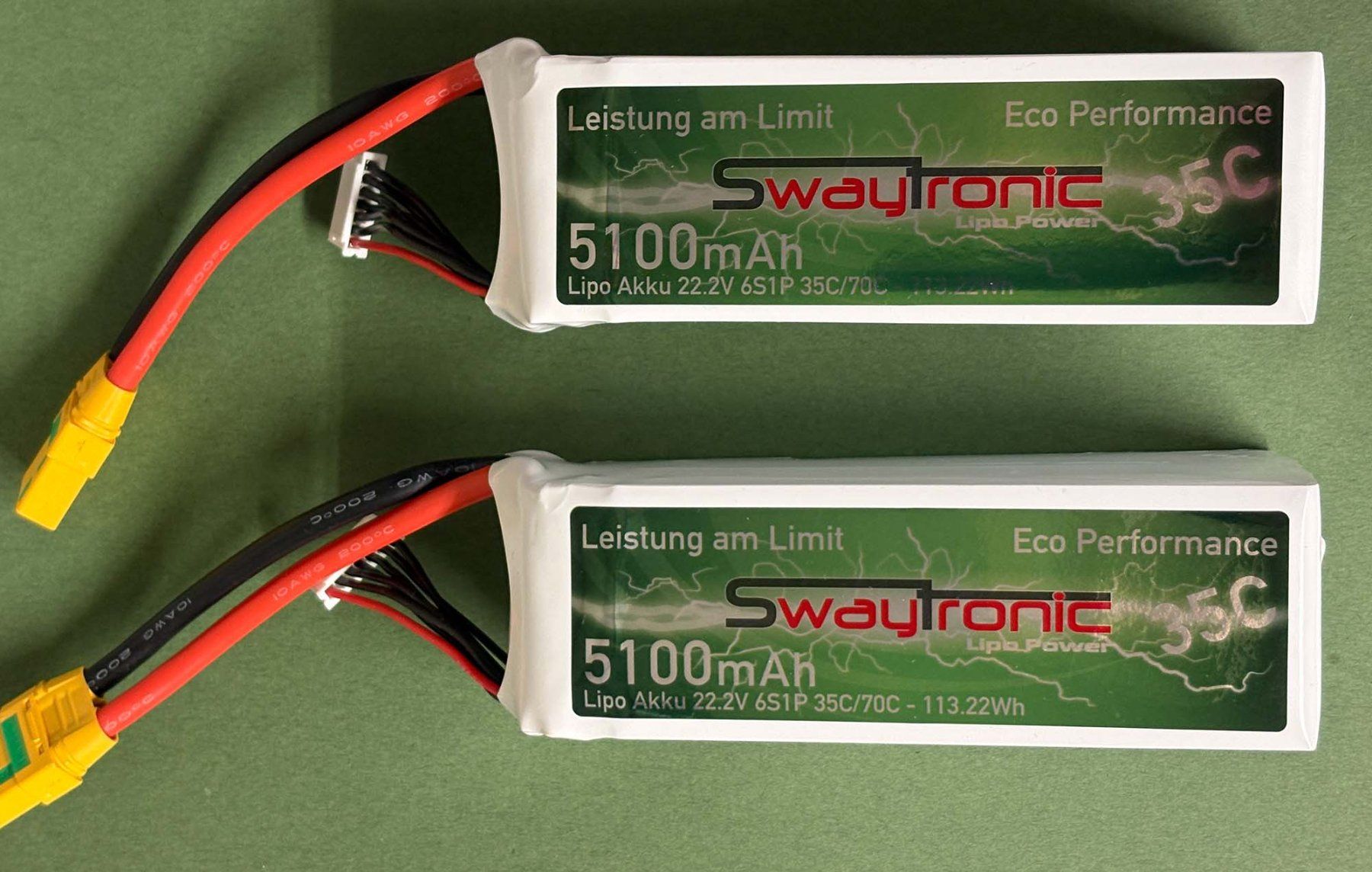 Swaytronic Batterie, Caricabatterie & Alimentatori: 2 x Akku LiPo 6s, 5100 mAh – Nuovo (secondo la descrizione) da Frick venduto da TOMAPO