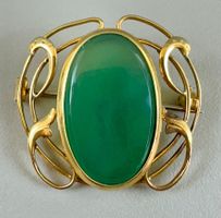 VINTAGE GOLDBROSCHE “ACHAT” 18K