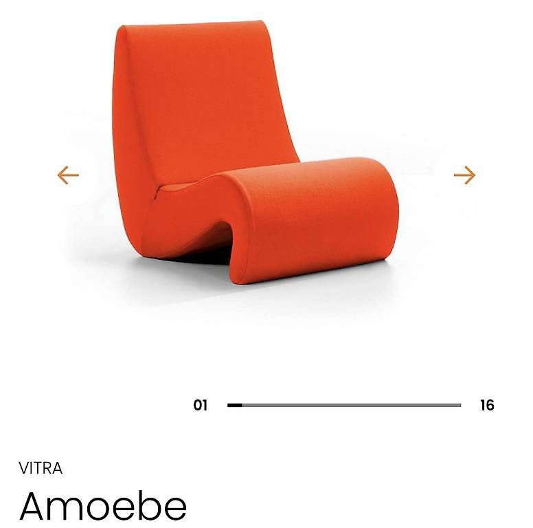 Vitra Sessel: 2 x - Vitra amoebe in rot/orange – Gebraucht aus Riehen von ros_kq67