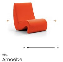 2 x - Vitra amoebe in rot/orange