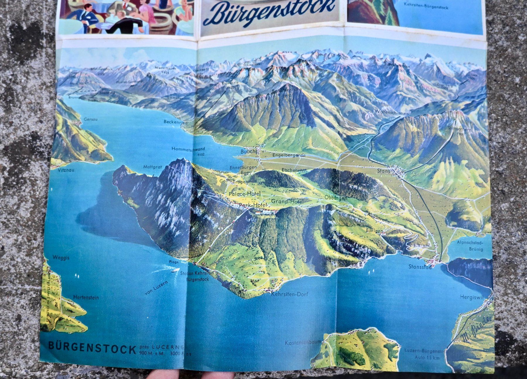 Documents: ca. 1950er Prospekt Bürgenstock  - Panorama – D'occasion à Pfaffhausen par mono_rec 4