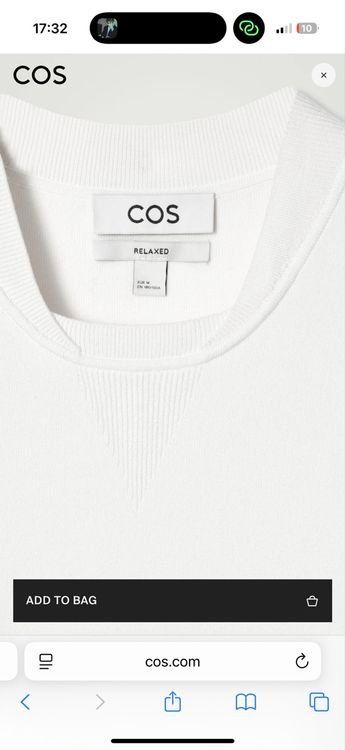 Cos Maglioni & Felpe: Neuer COS Double-Faced Bomber-Neck Strickpullover in Off-Whi – Usato da Aarau venduto da Fofli 3