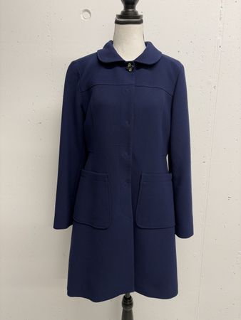 Tara Jarmon Kurzmantel Gr. 38 Dunkelblau Strass blau Viskose