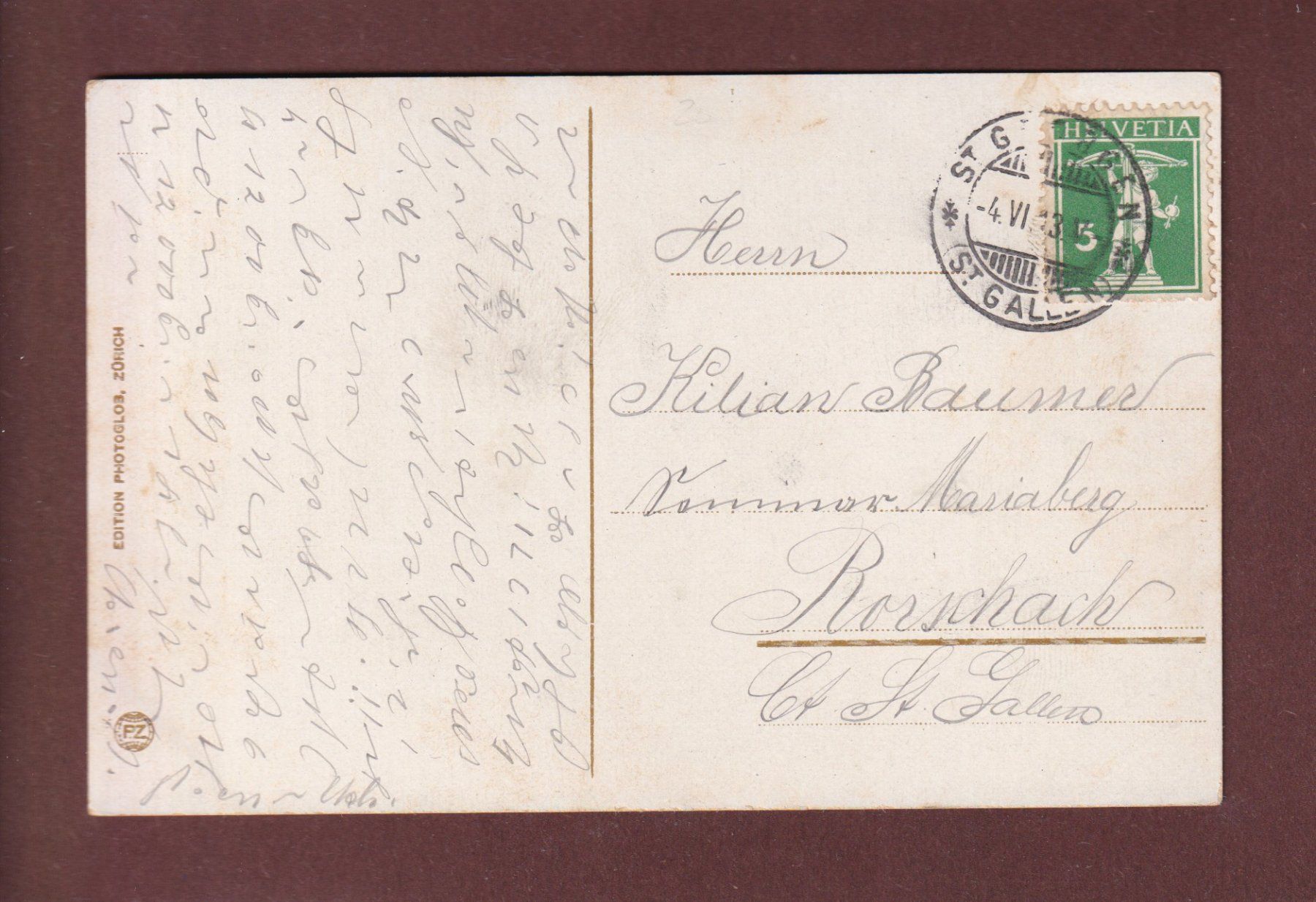 Cartes postales: AELPLI mit Churfirsten - 1913 – D'occasion à Pully par nicecards-shop 1