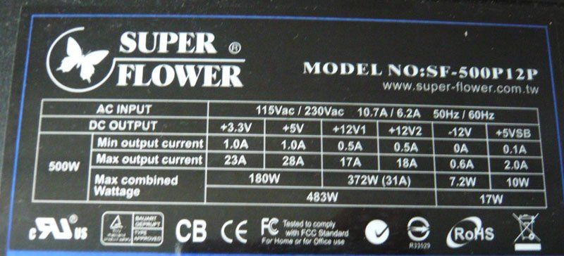 Custodie: PC Netzteil 500 Watt – Usato da Ruggell venduto da Btt 1