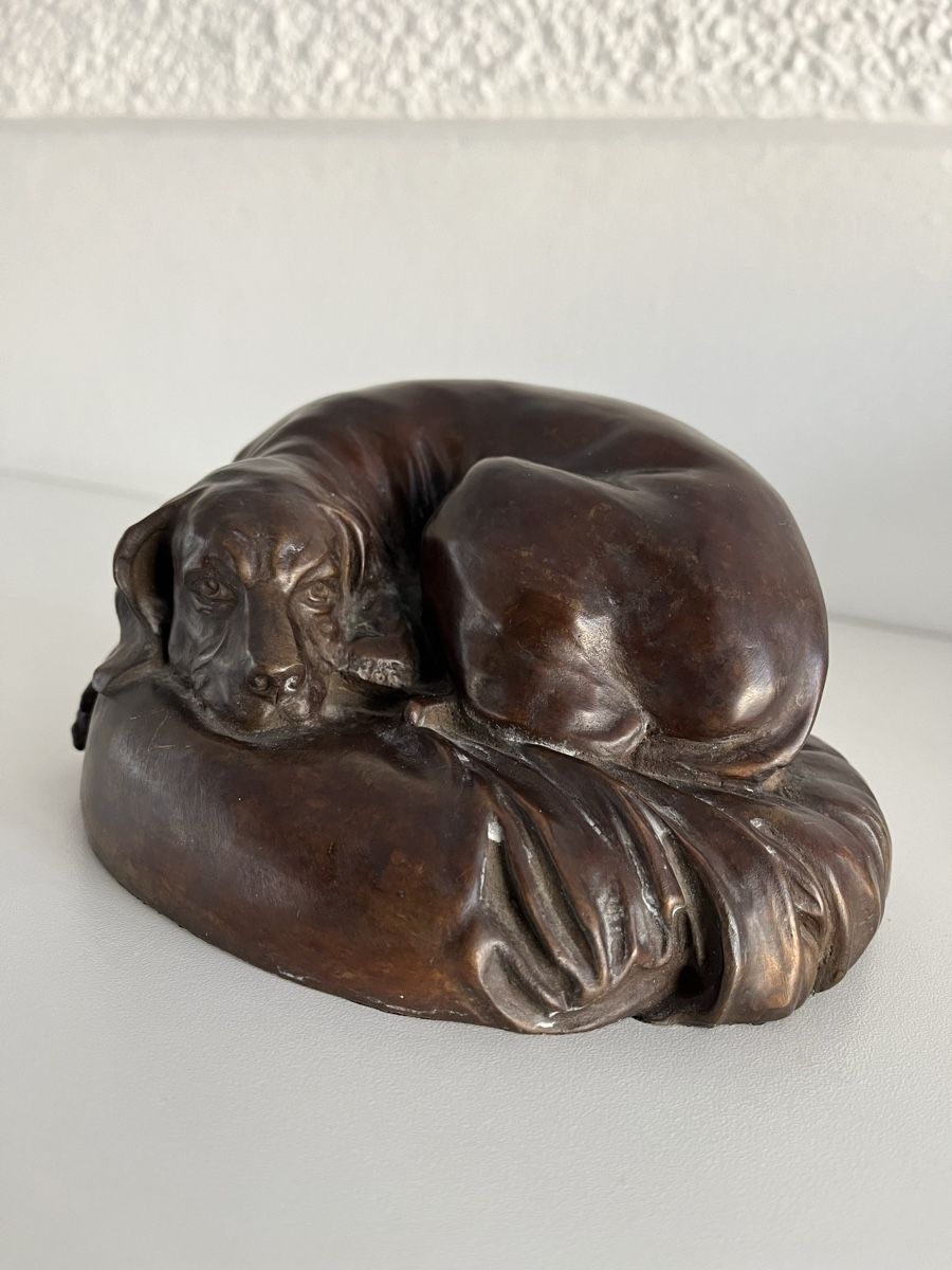 Skulpturen & Statuen: liegender Hund aus Bronze – Gebraucht aus Wetzikon ZH von seli03 7