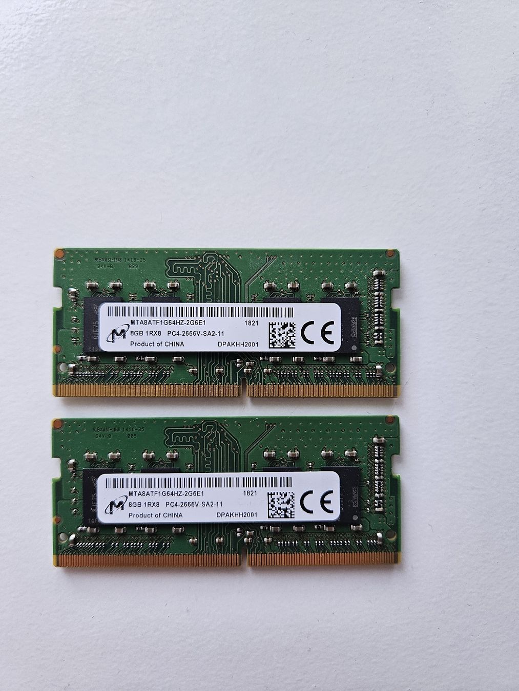 Memoria / RAM: 2x 8GB PC2666V-SA2-11 RAM-Module – Usato da Horn venduto da rico_fan