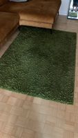 Teppich Shaggy Grün Hochflor 135x195cm guter Zustand