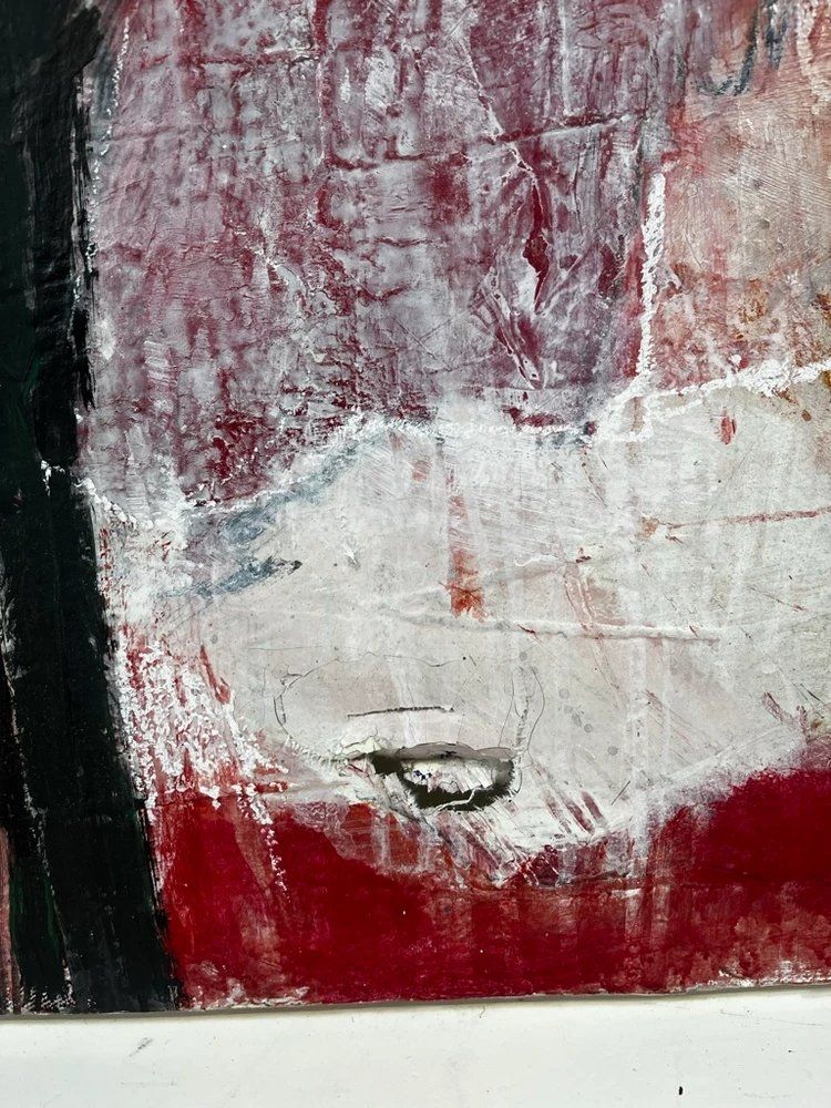 Gemälde: << rote Blume >> – Gebraucht aus Hinwil von Grossformat 2