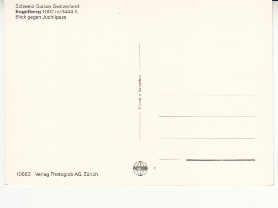 Ansichtskarten: Engelberg ca. 1970 – Gebraucht aus Bürglen TG von StampGraf 1