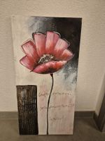 Tableau coquelicot, décoration d'intérieur 80x40 cm