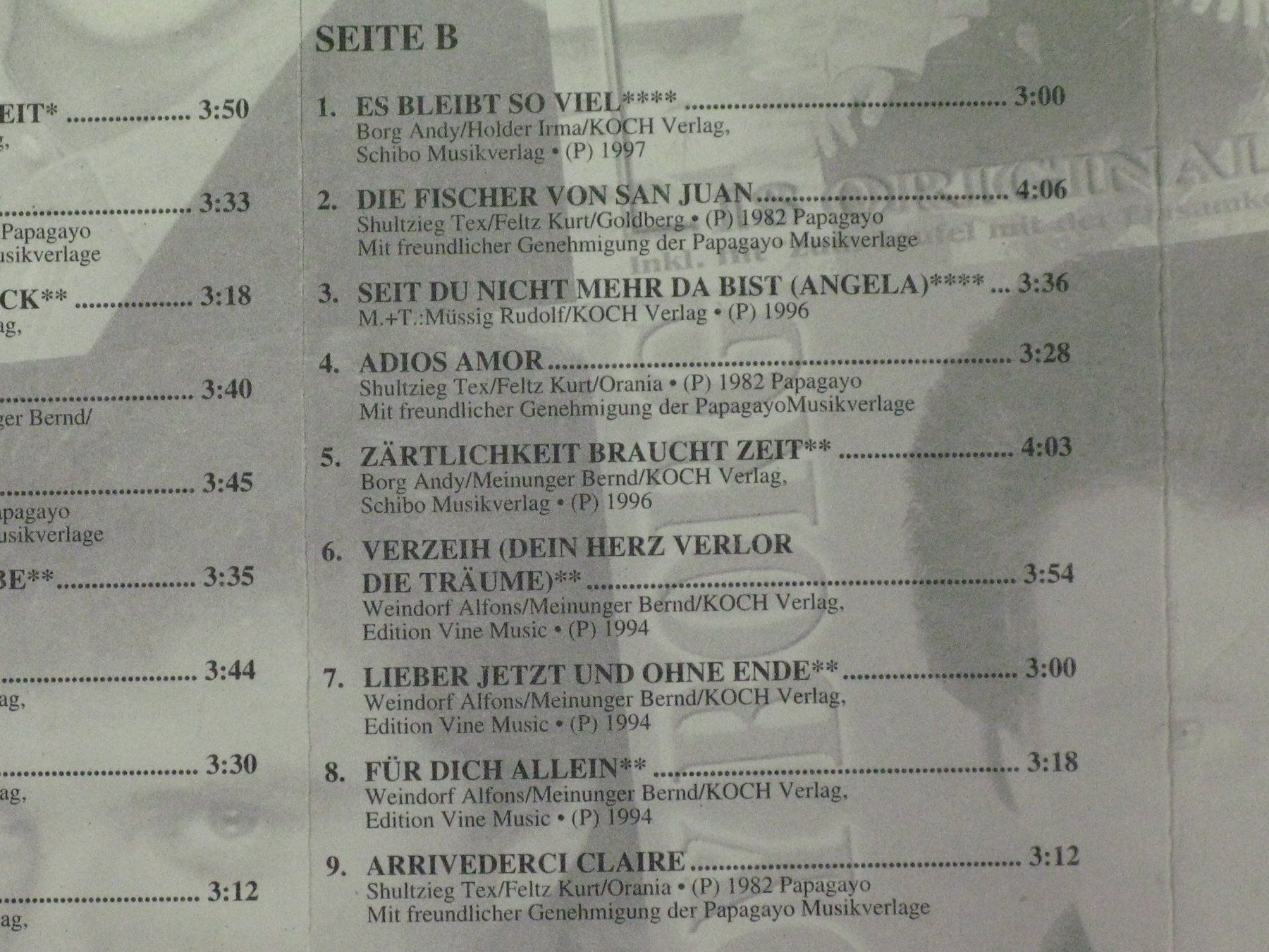 Musicassette: ANDY BORG  *  Gold – Usato da Langnau i. E. venduto da gf2_29jt 3