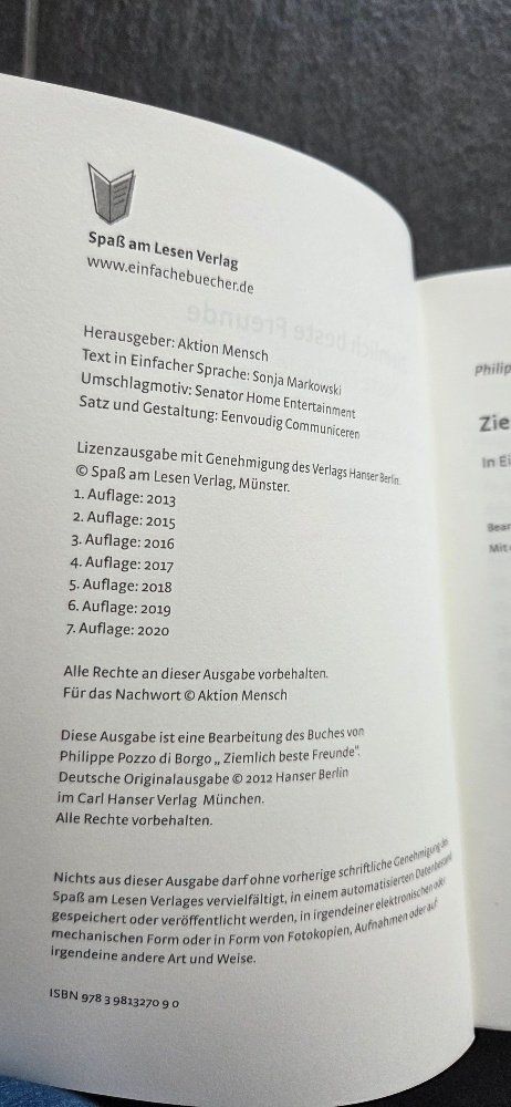 Libri: Ziemlich beste Freunde – Nuovo (secondo la descrizione) da Oberegg venduto da Roberto24 2