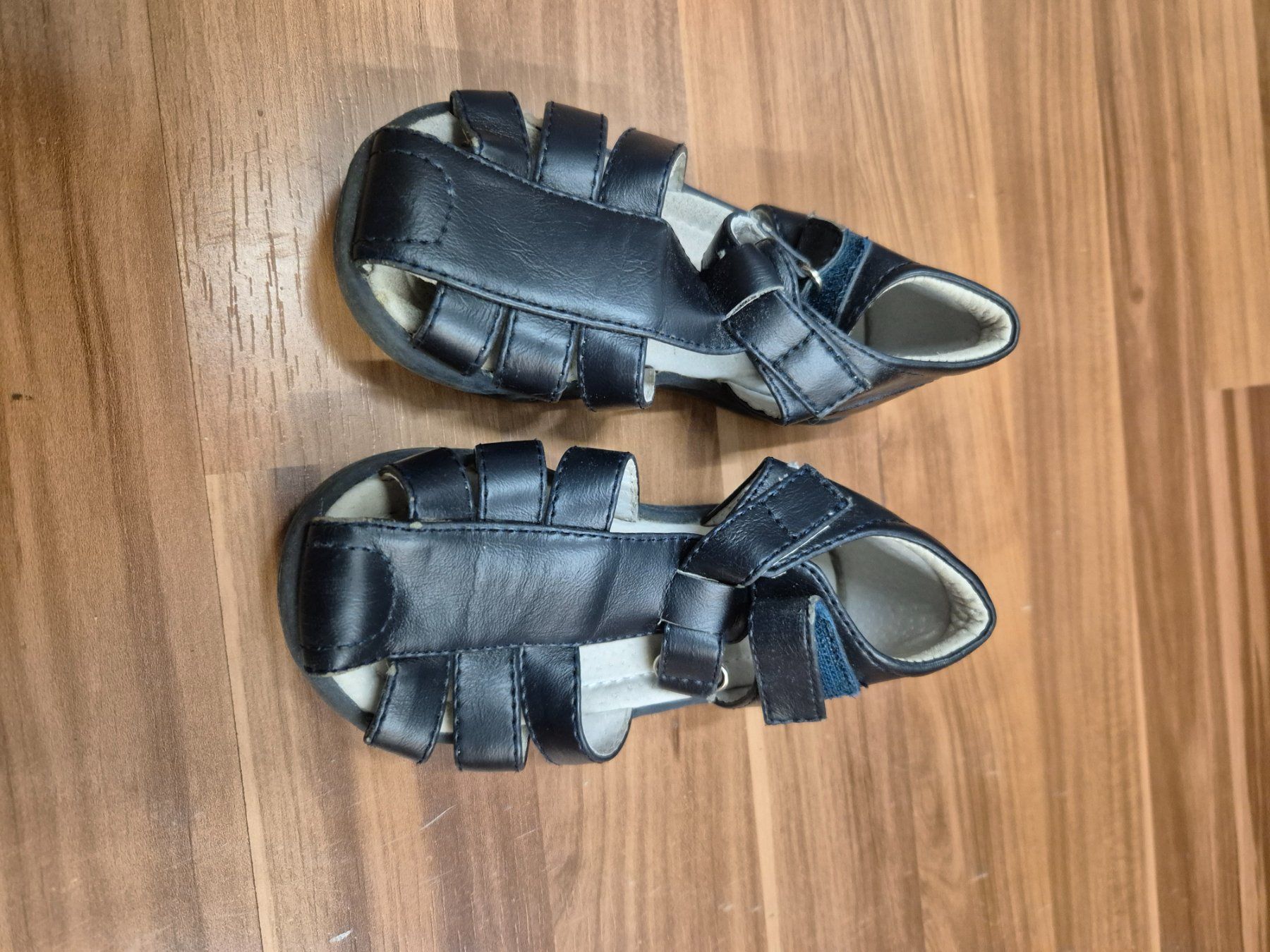 Schuhe für Jungen: Ledersandale dunkelblau, Grösse 22,  k1 – Gebraucht aus Schwarzenburg von flamingo1970