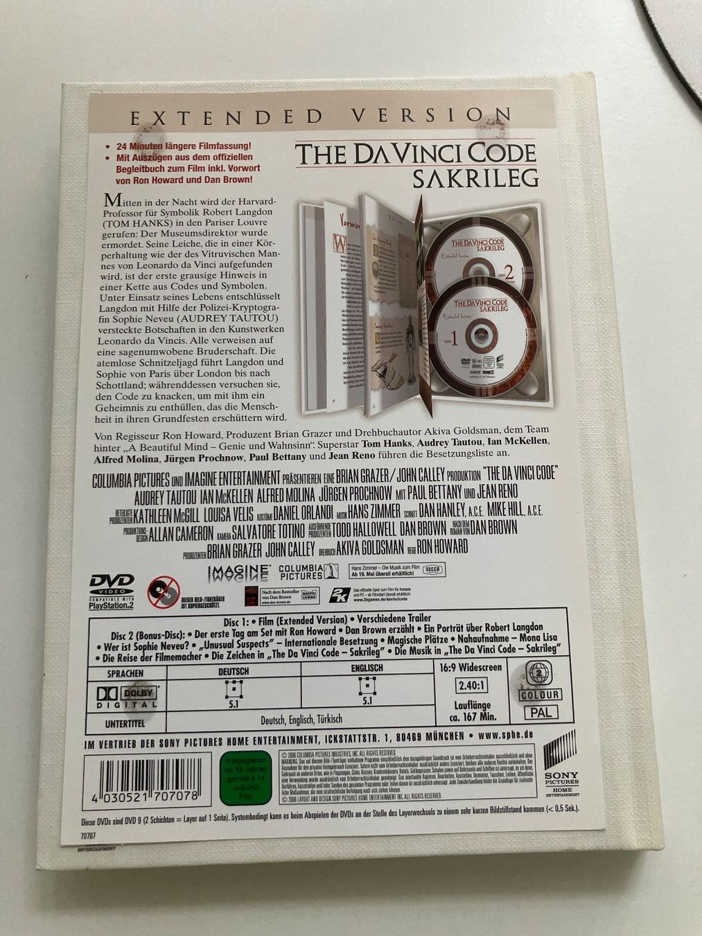 Alle DVDs: The Da Vinci Code - Sakrileg (Extended Version, 2 DVDs) – Gebraucht aus Arbon von HelFer01 1