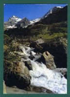 Biglenalp-Bach, Eiger, Mönch, 1989, gelaufen, Grossformat