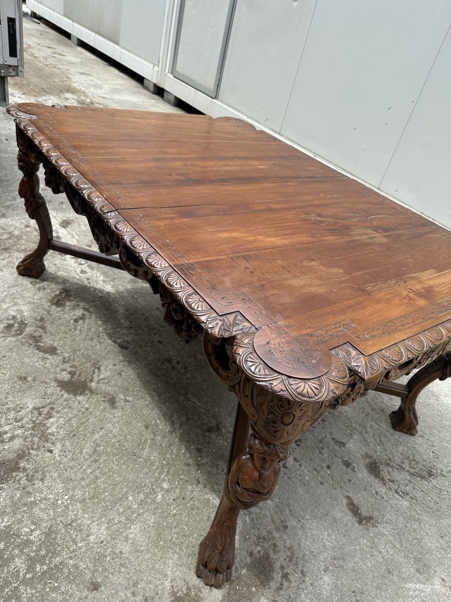 Set di tavolo e panche: Table, Vaisselier et chaises anciennes sculptées – Usato da Vernayaz venduto da tolaj.leo 7