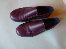 Schlupfschuhe - Halbschuhe - Bordeaux - Grösse 38