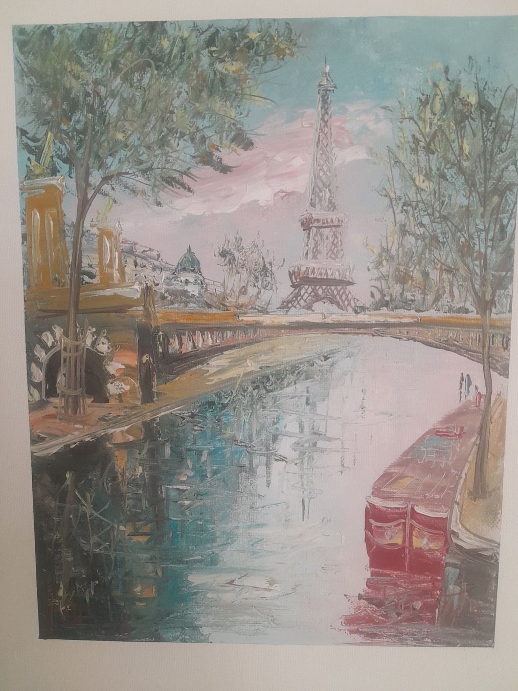 Gemälde: Ölgemälde Paris Eiffelturm, Tasko Kordalov – Gebraucht aus Rossrüti von Hansi778