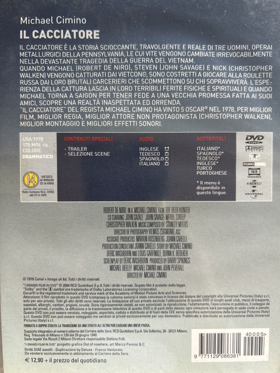 Alle DVDs: The Deer Hunter DVD - Robert De Niro Classic - Mint – Gebraucht aus Lugano von bad_2t9b 1