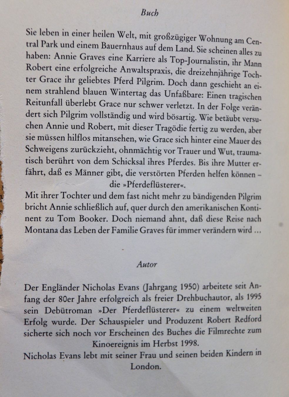 Bücher: Der Pferdeflüsterer von Nicholas Evans – Gebraucht aus Glattfelden von Vrenely 5
