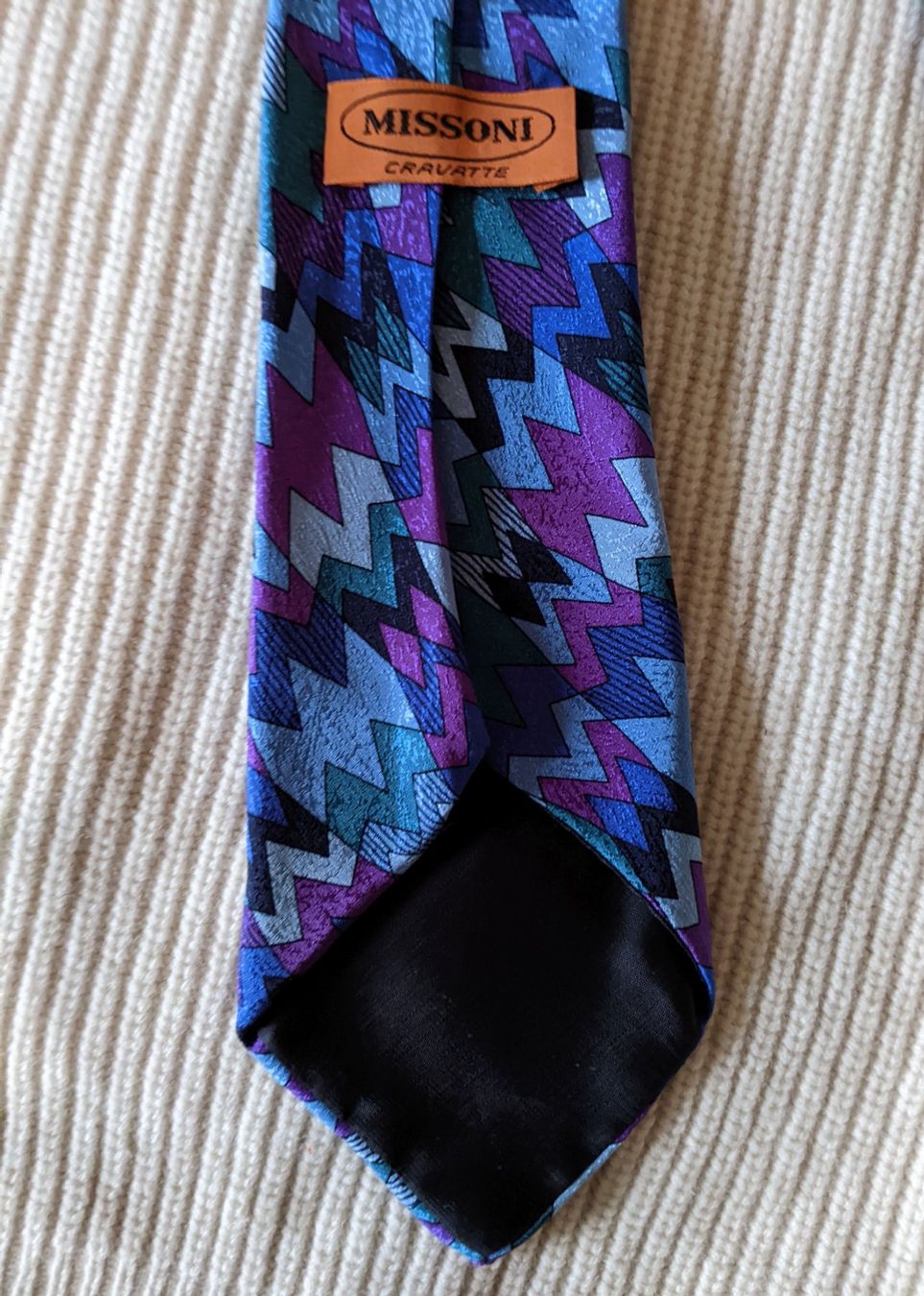 Missoni Cravatte: MISSONI : Cravate en soie dans les tons bleus – Nuovo (secondo la descrizione) da Petit-Lancy venduto da lilycerise 4