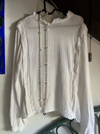 Blouse en gaze de coton 🕊️✨