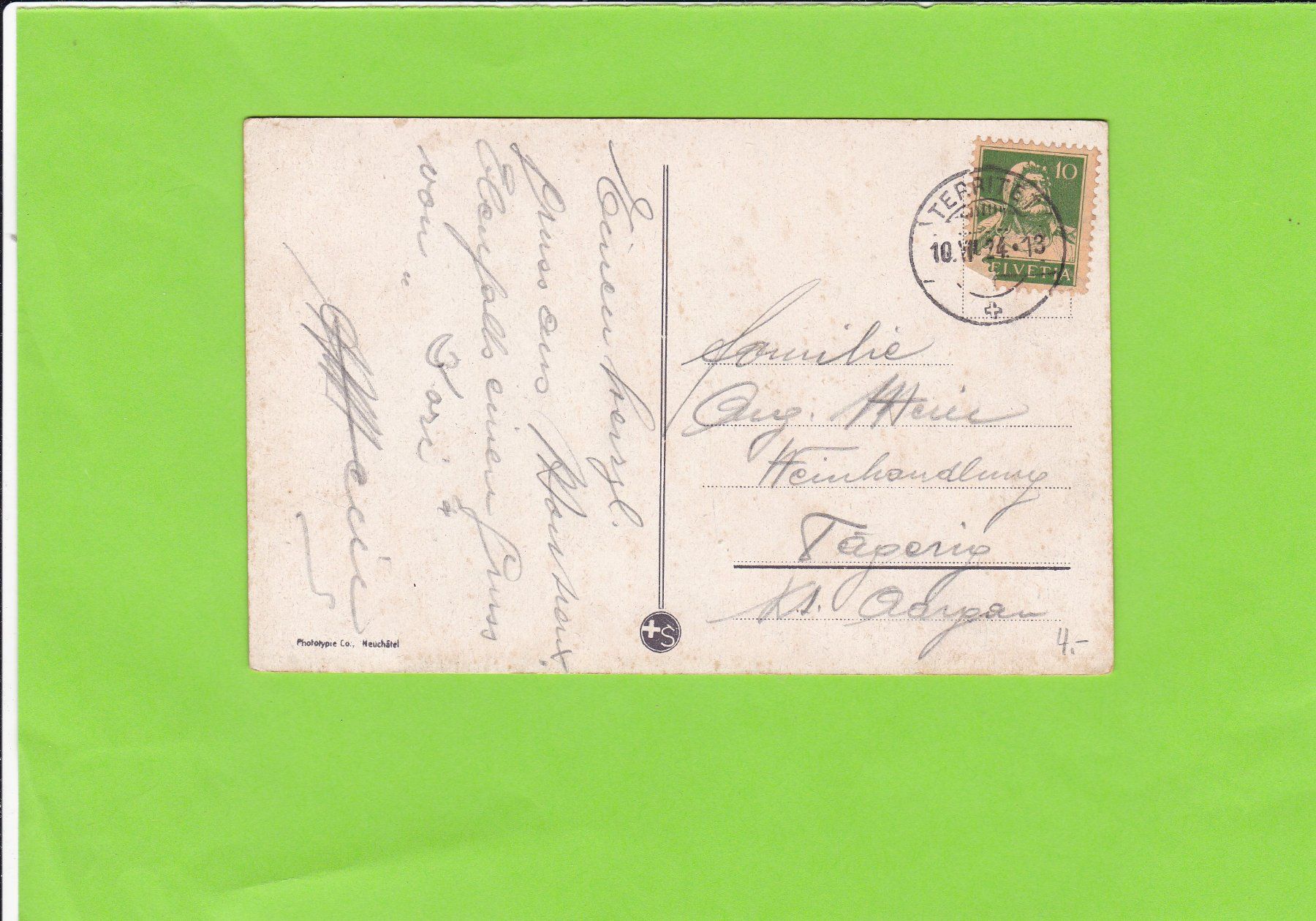 Cartoline postali: Montreux--1924 versendet – Usato da St. Peterzell venduto da neckertal 1