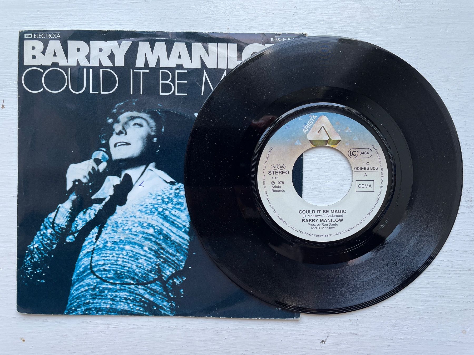 Dischi in vinile: Barry Manilow - Could It Be Magic - 7" Single, 1978 – Usato da Zürich venduto da Andy_t71 2