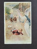 1906, Schutzengel rettet Kind vor durchgehenden Pferden